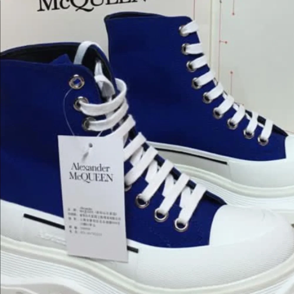 Alexander McQueen style . Navy Shoes.brand new - Picture 1 of 3